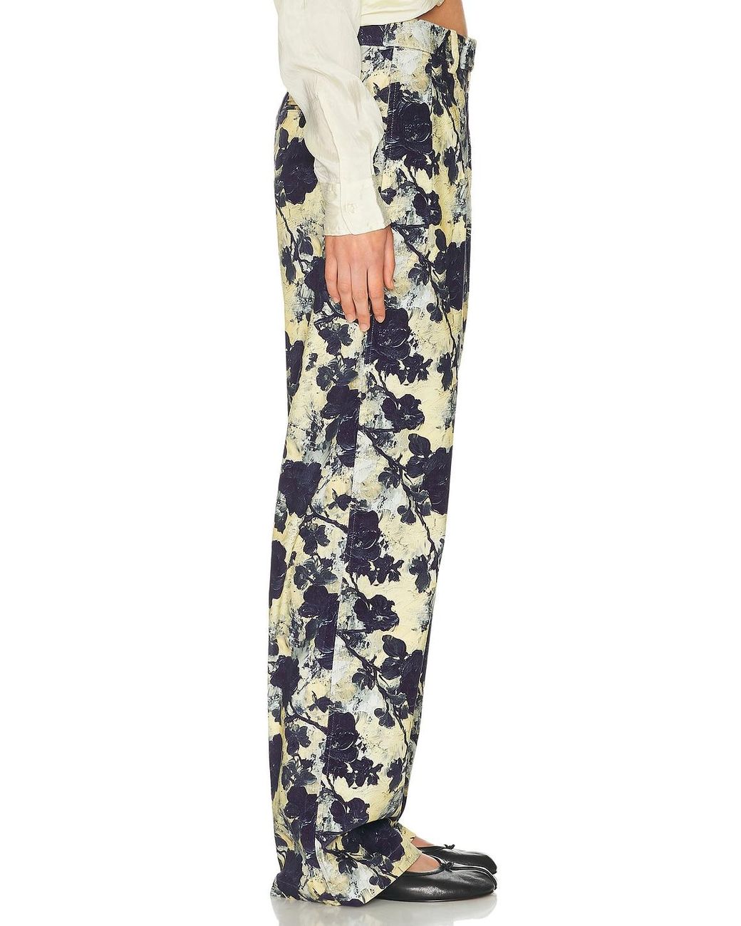 R13 Multicolor Double Pleat Trouser