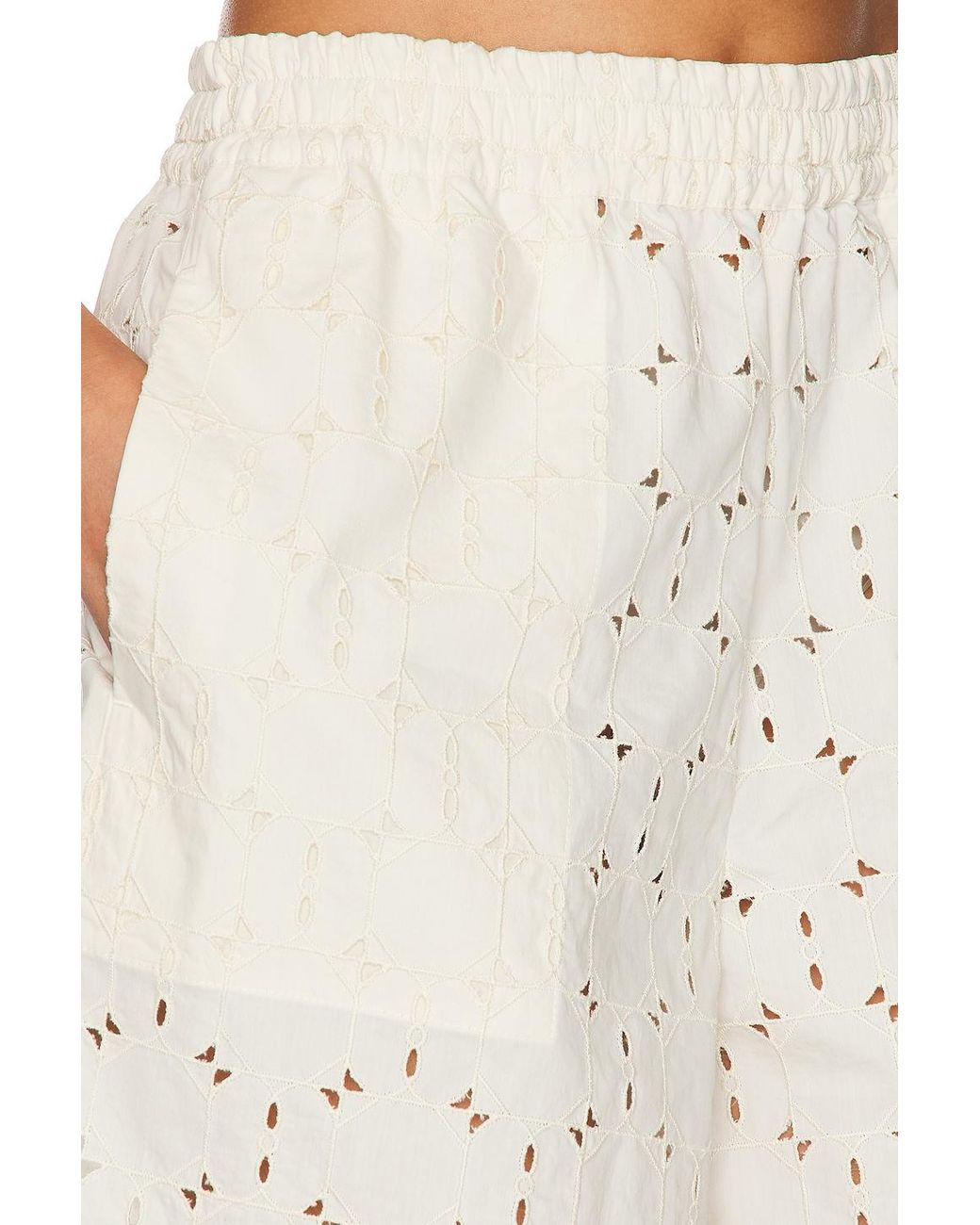 Moncler White Lace Short