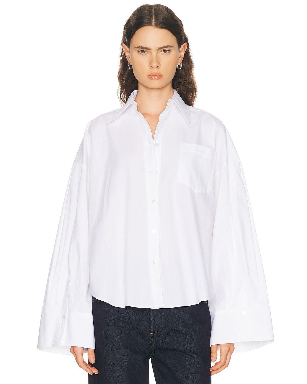 Blumarine White Button Up Top