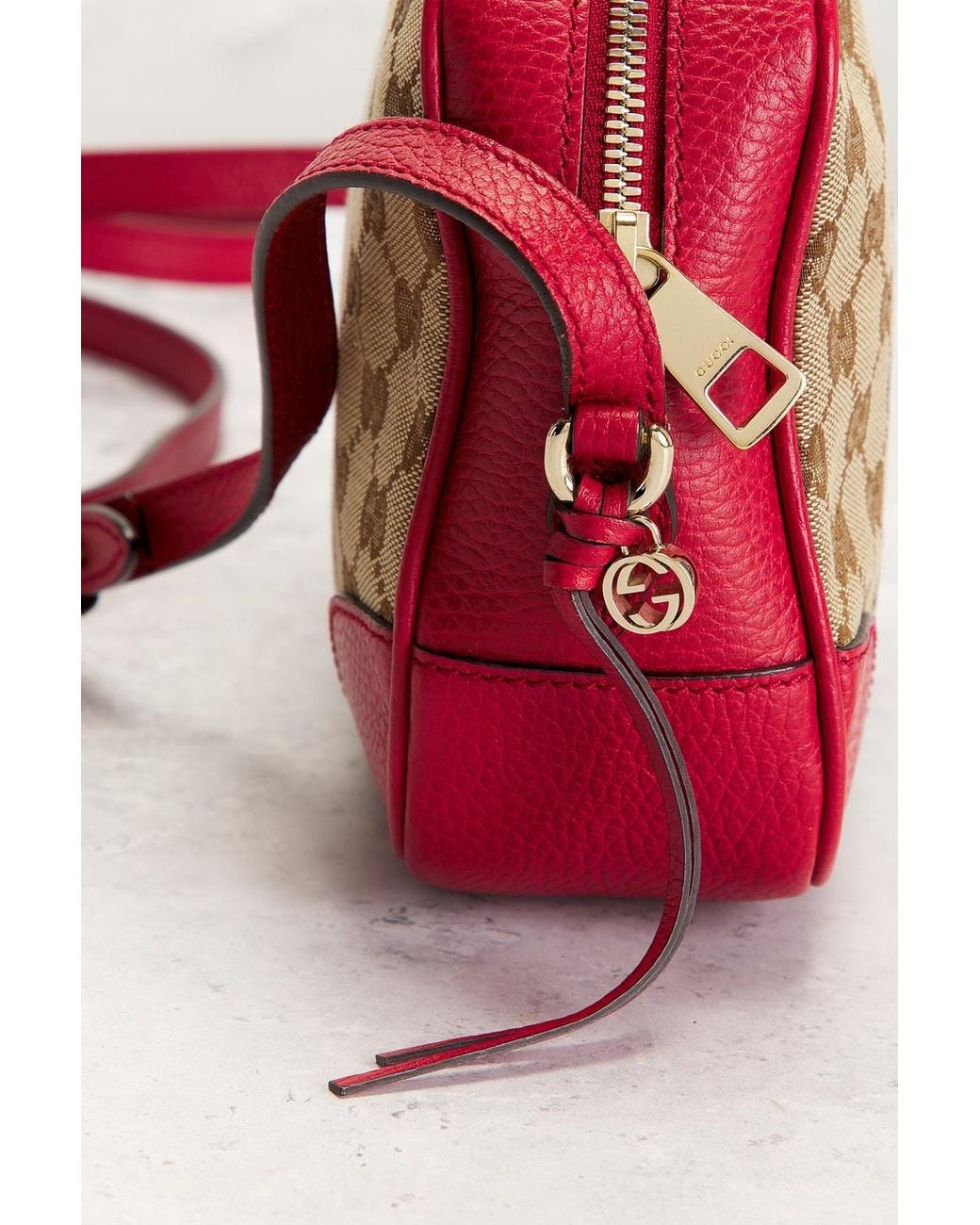 Gucci Red Mini Bree Messenger Bag
