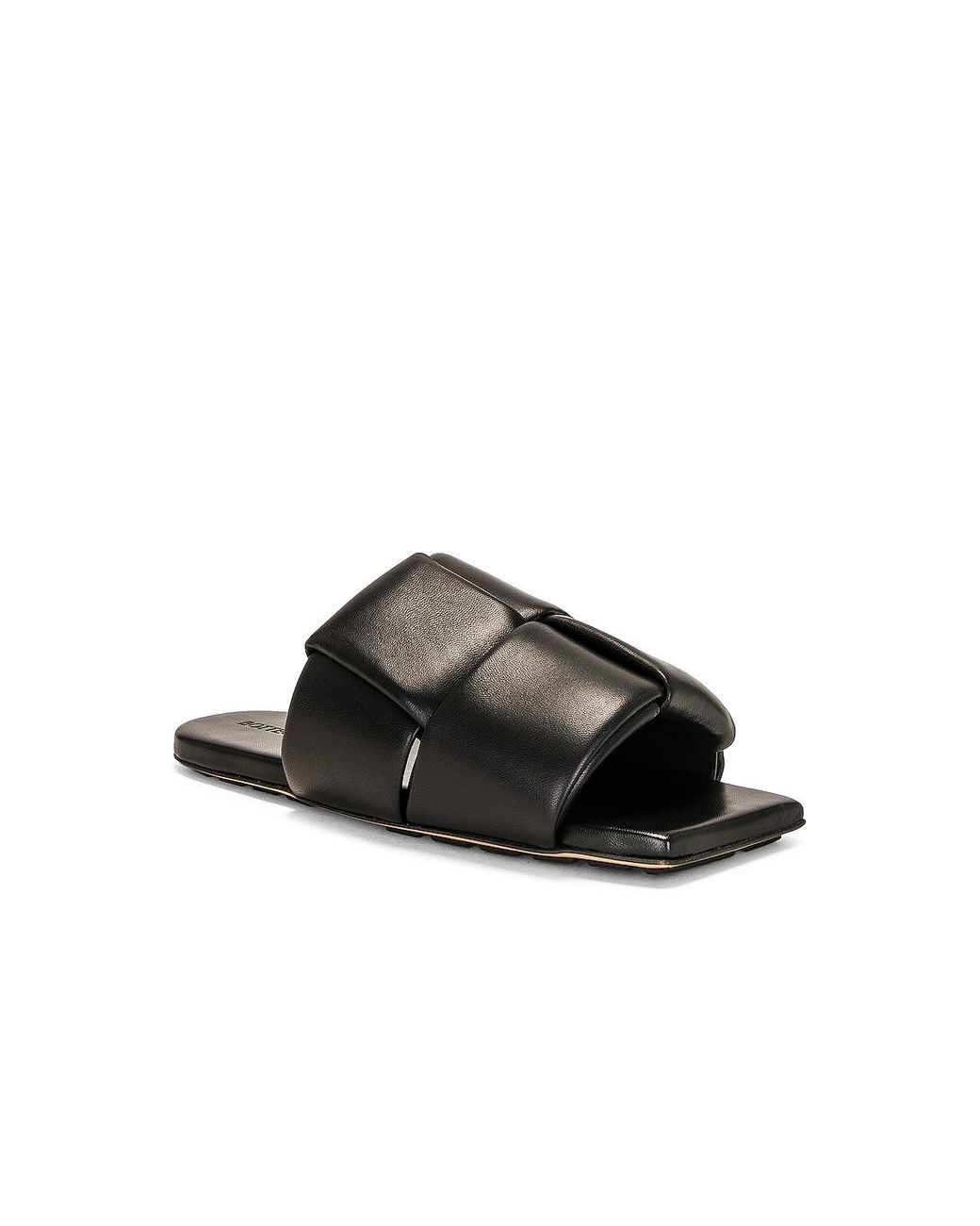 Bottega Veneta Black Patch Mule Flat Sandal