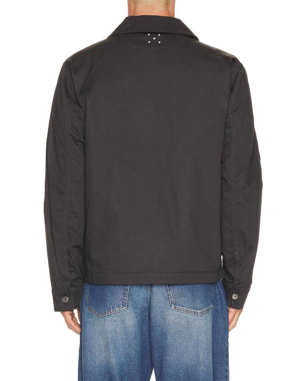 Pop Trading Co. Gray Full Zip Worker Jacket for men