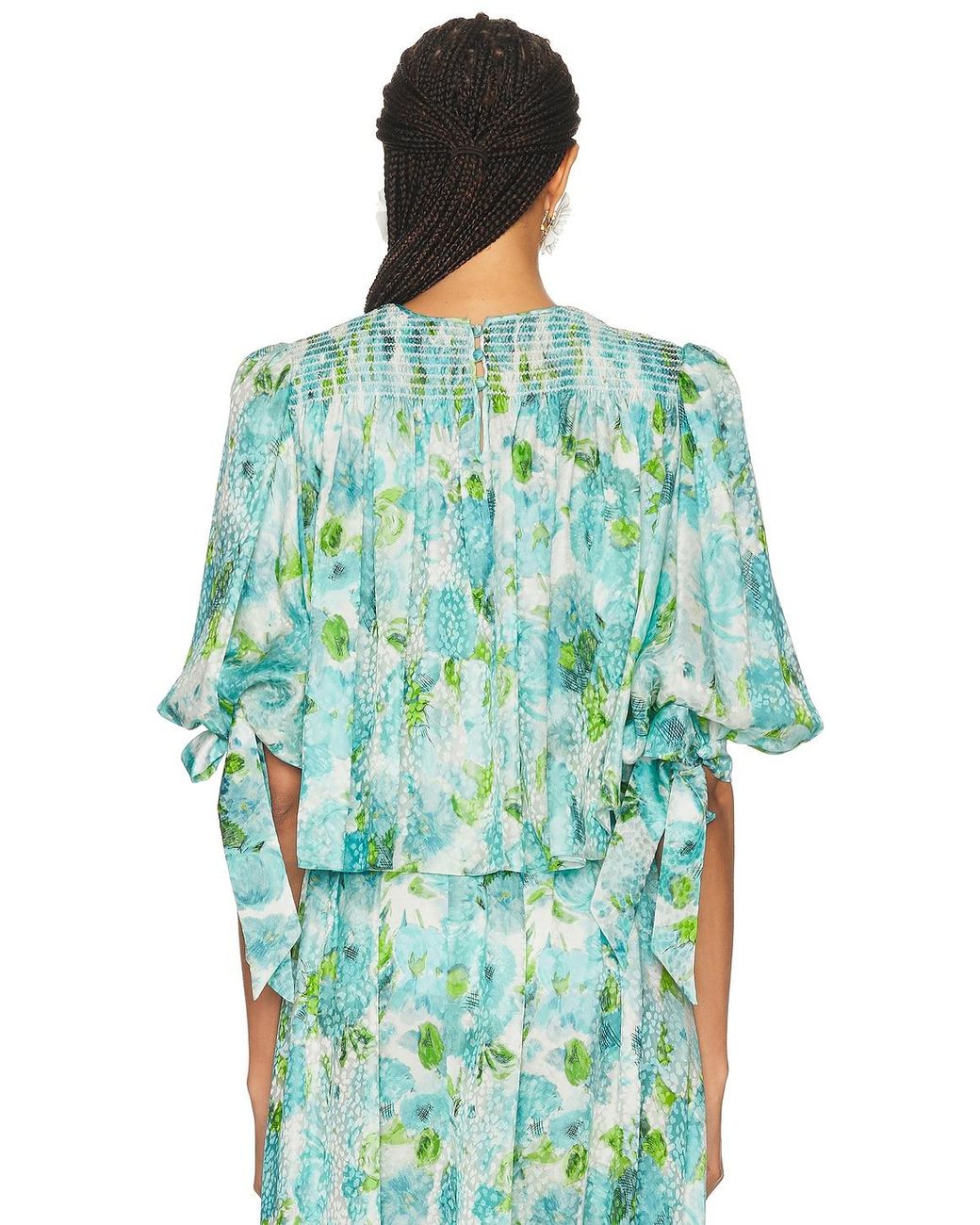 Chloé Green Puffed Blouse