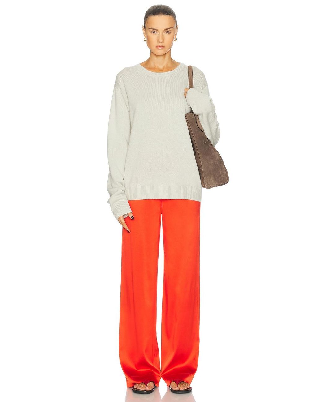 ÉTERNE Red Brody Silk Pant