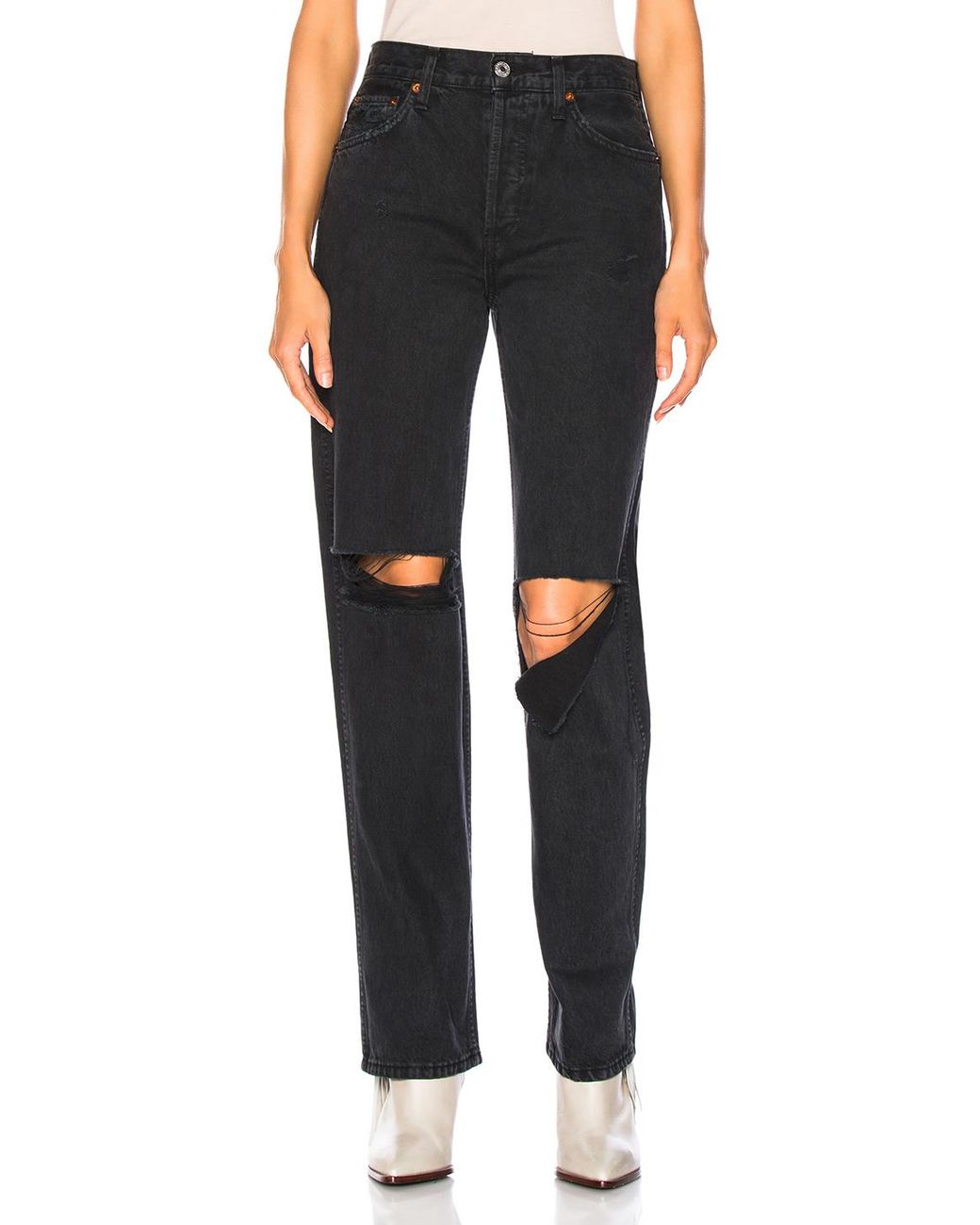 redone high rise loose black