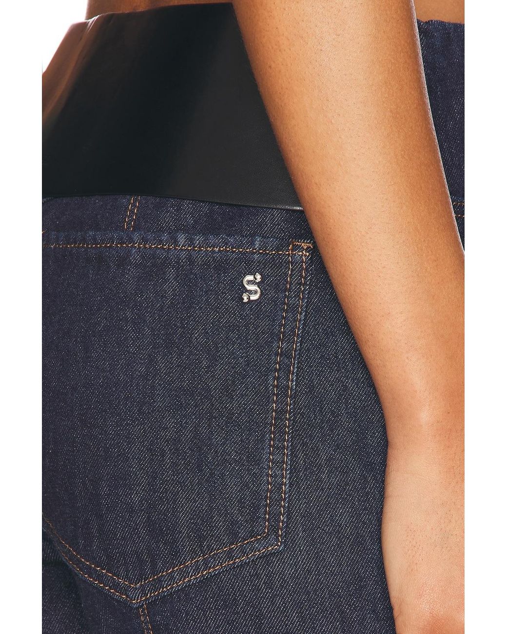 Sportmax Blue Aligi Split Hem Leg Jeans