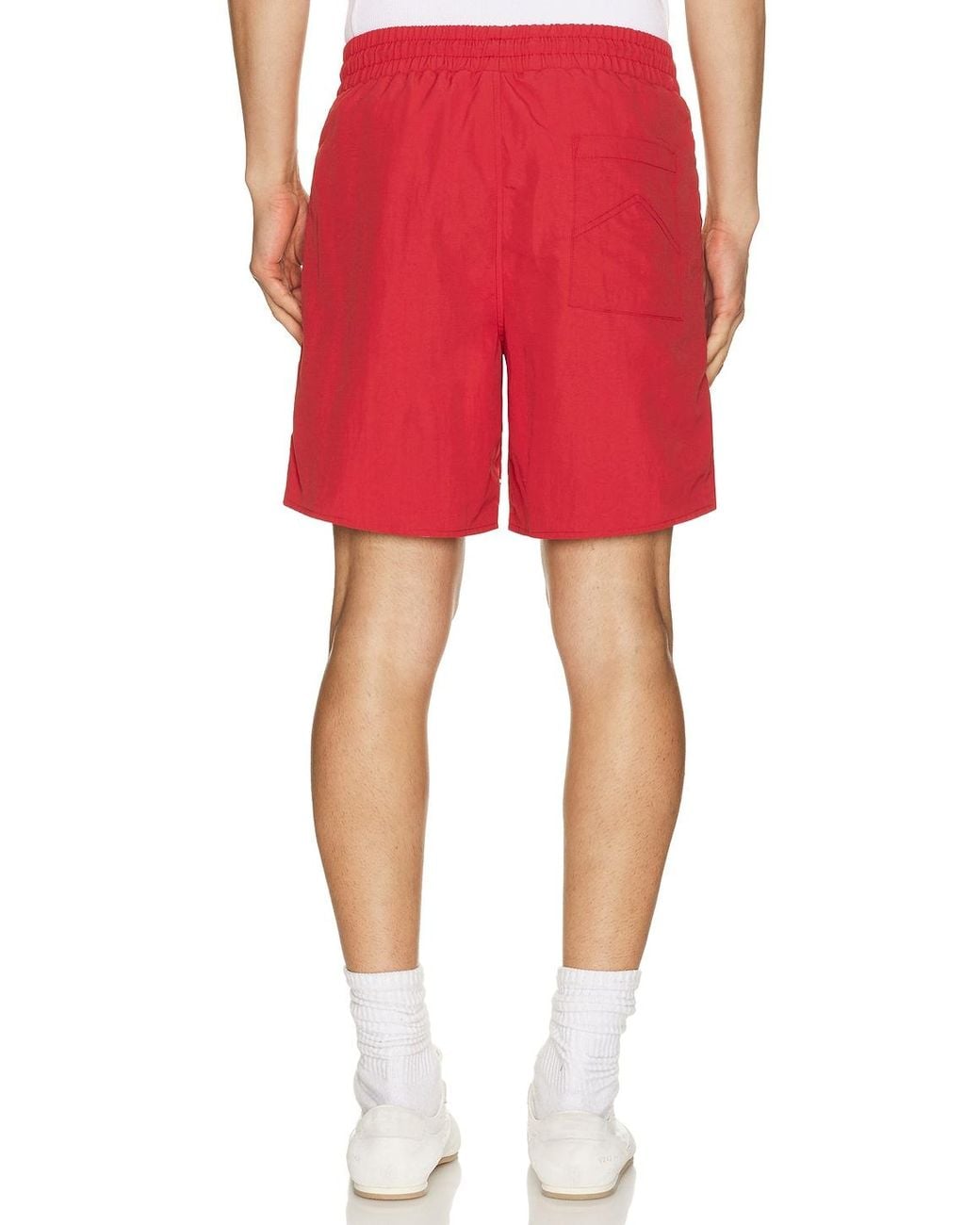 Rhude Red Logo Track Short for men