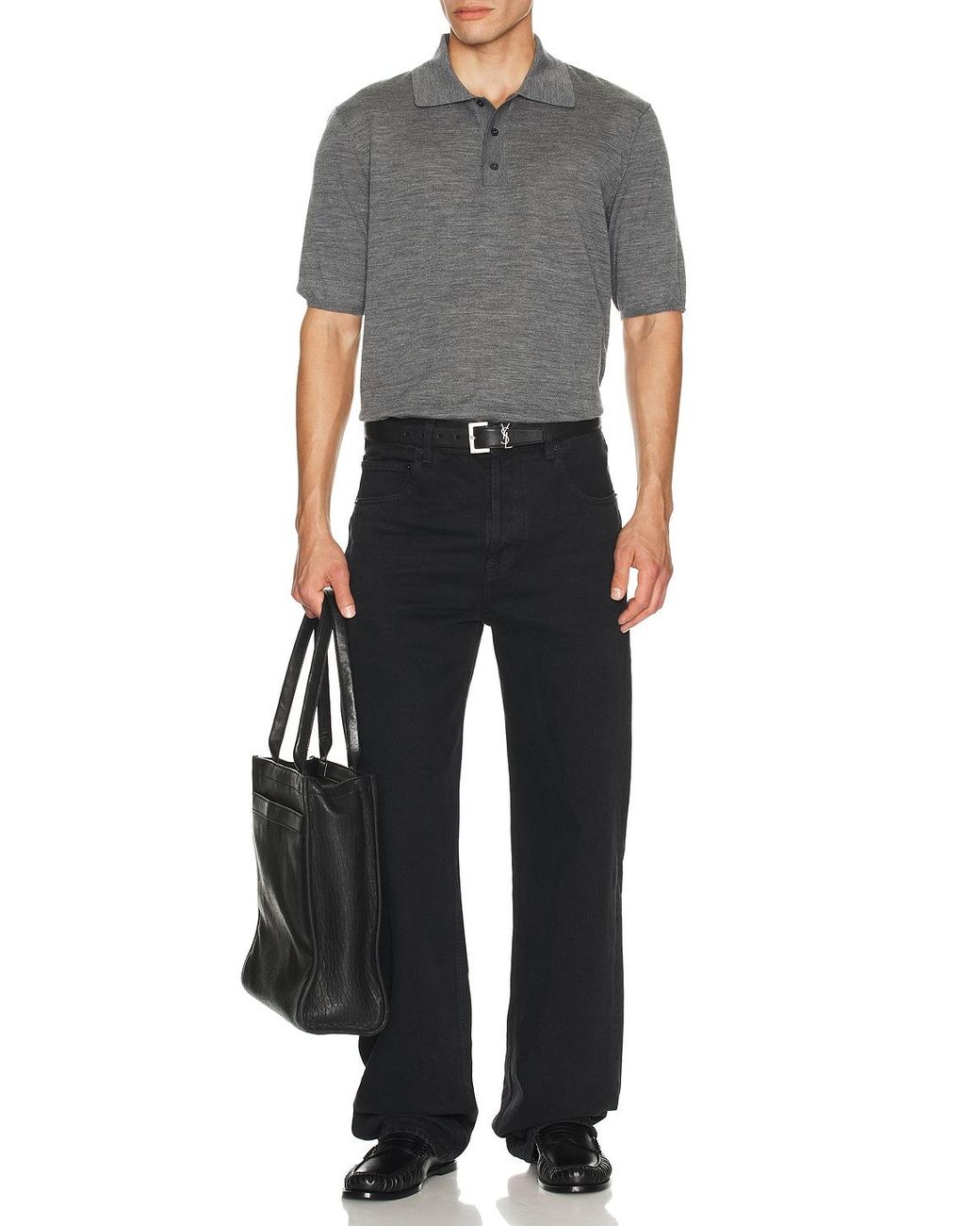 Saint Laurent Gray Polo for men