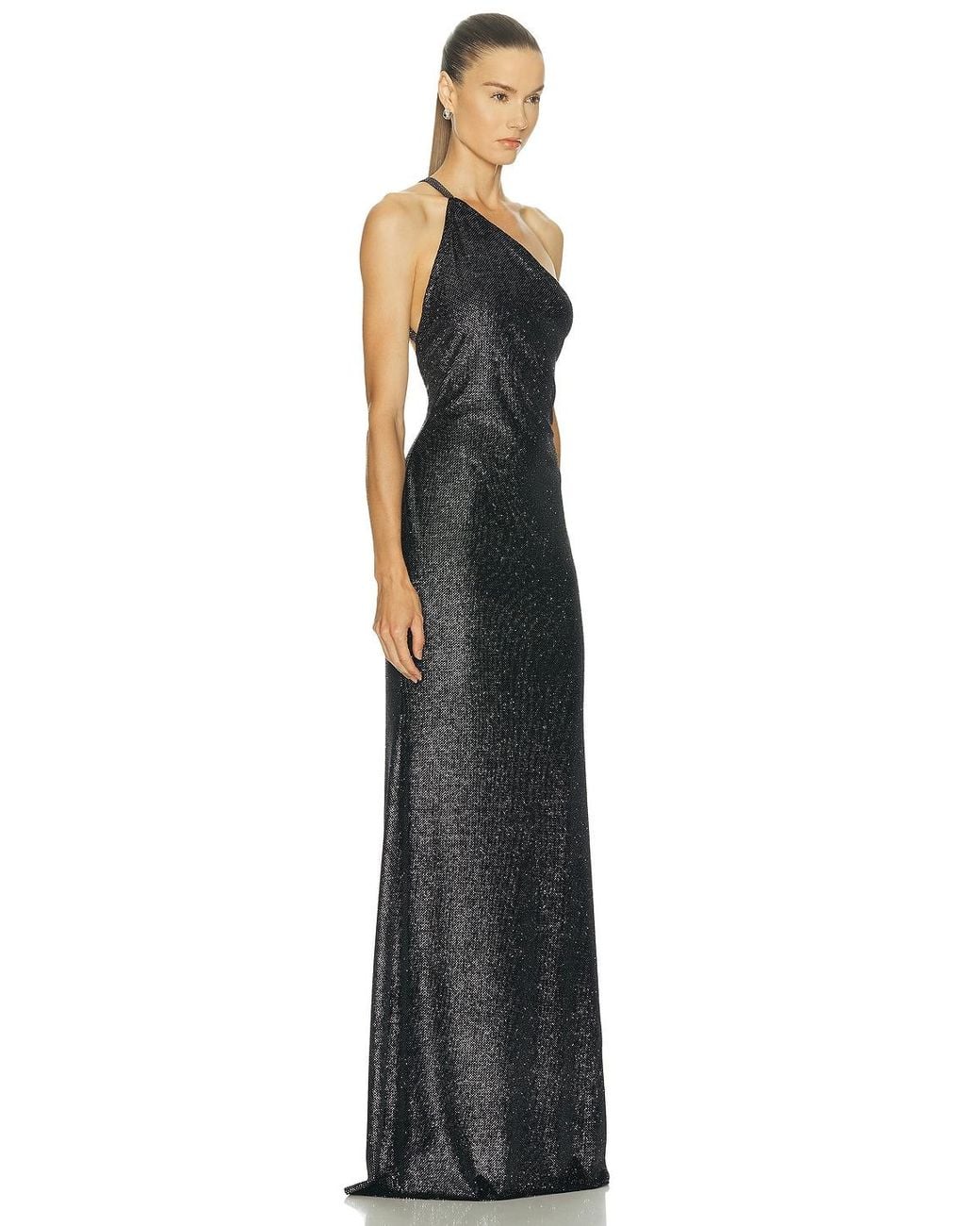 The Sei Black One Shoulder Gown