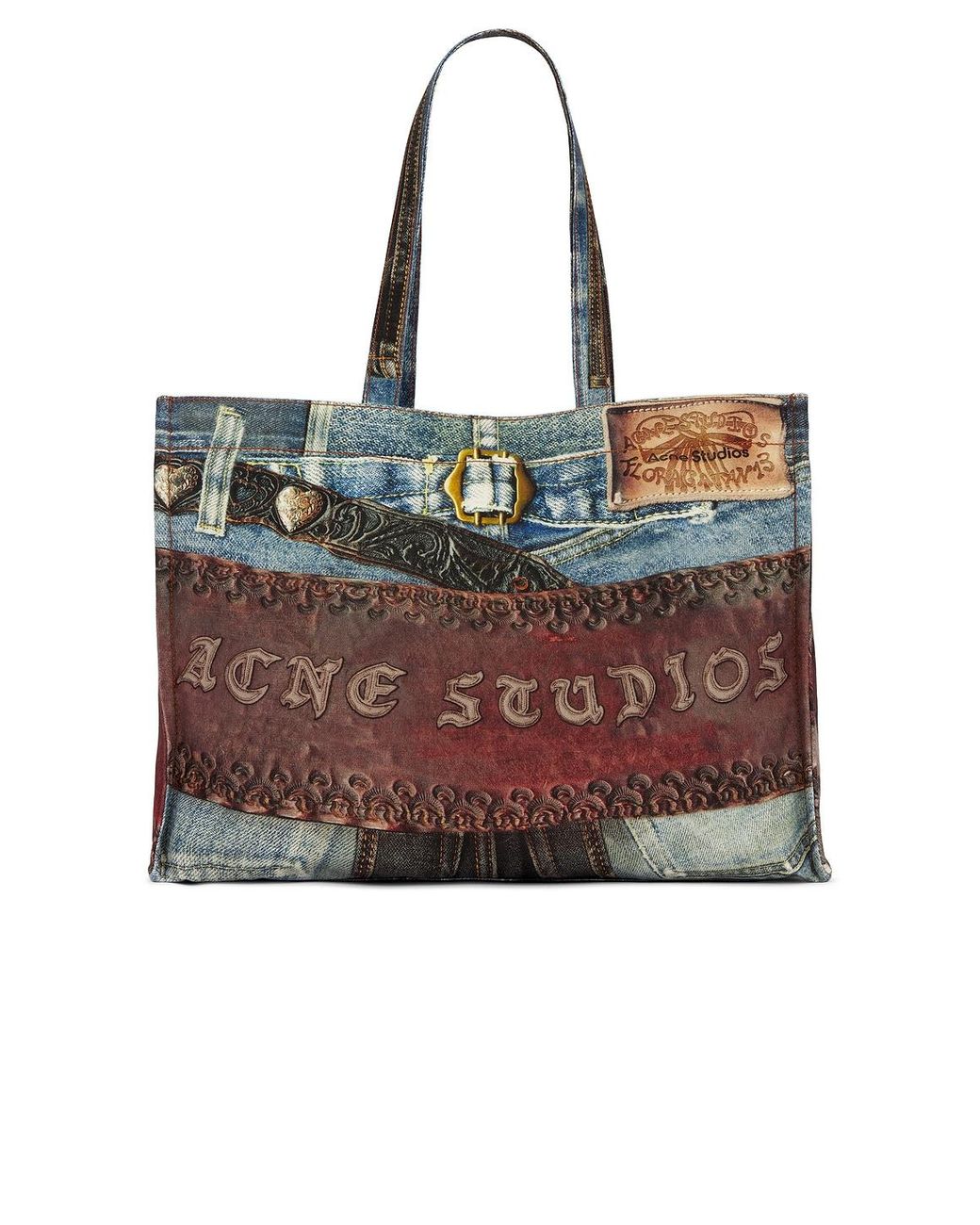 Acne Black Logo Shopper Tote