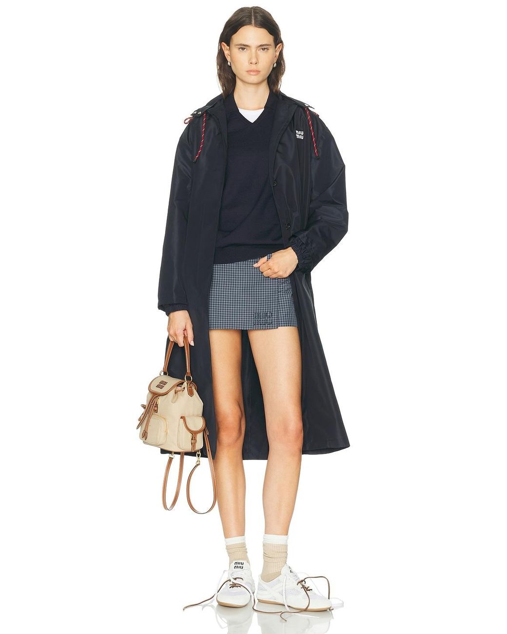 Miu Miu Blue Check Skort