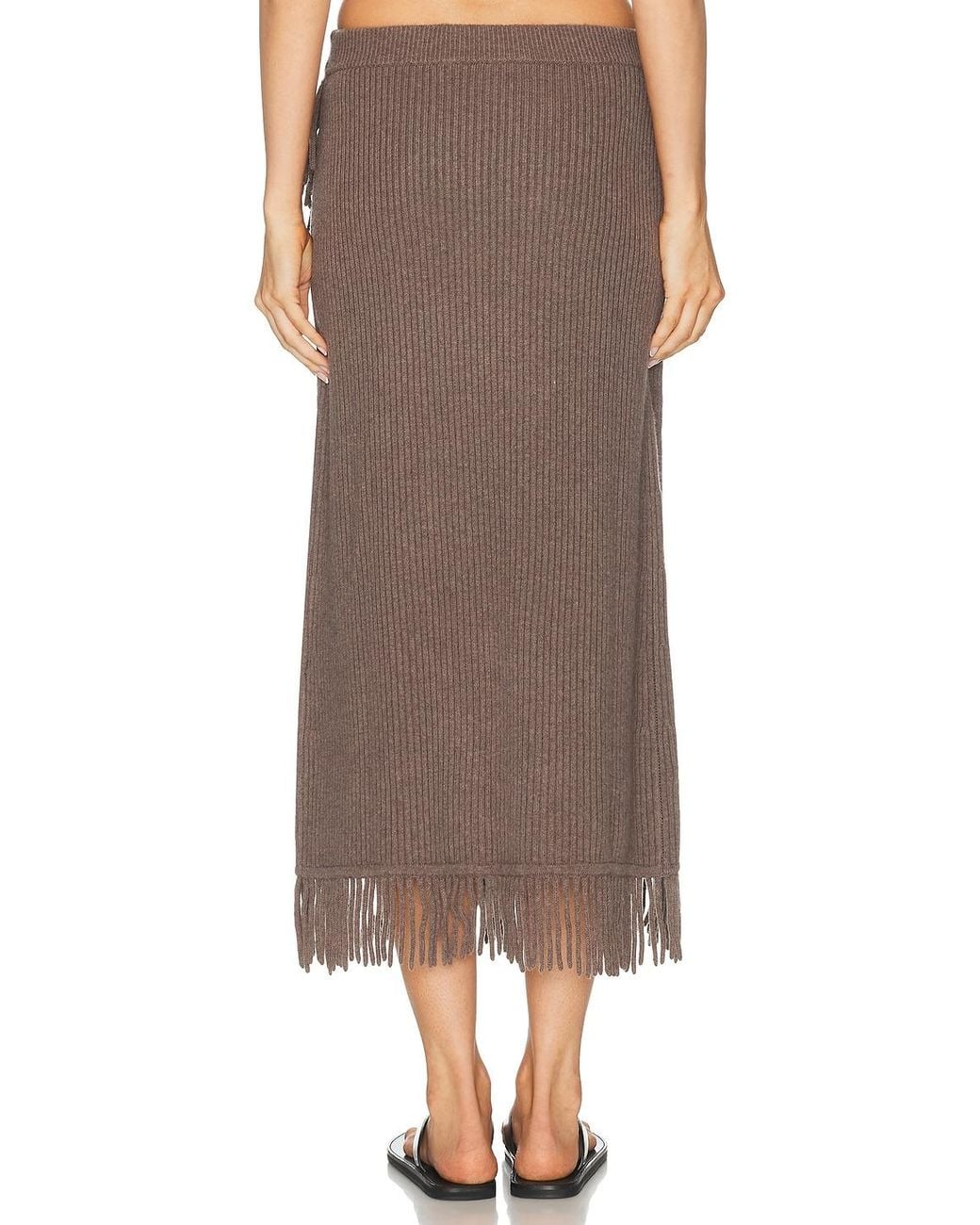 Jonathan Simkhai Brown Casey Midi Skirt