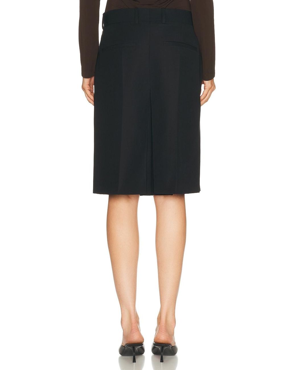 Helmut Lang Black Midi Skort