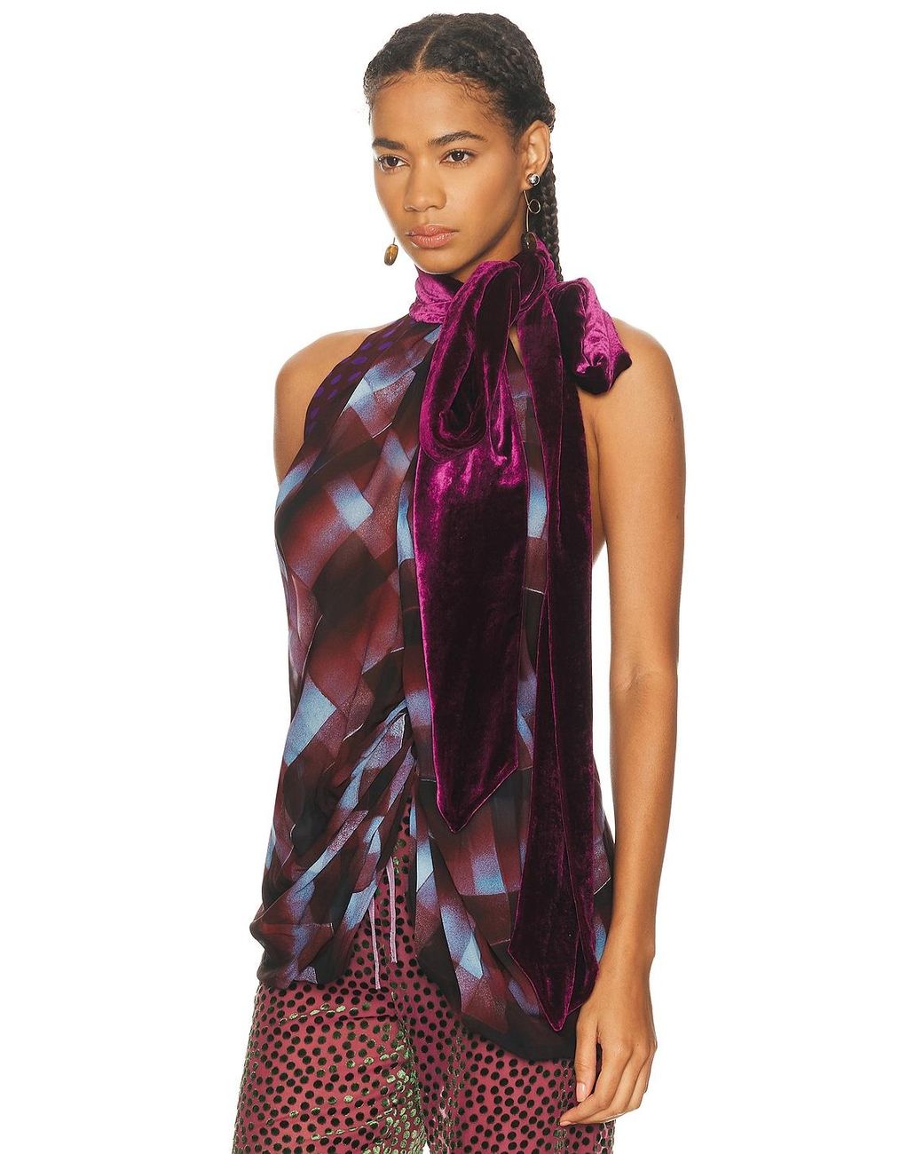 Dries Van Noten Red Cevira Top