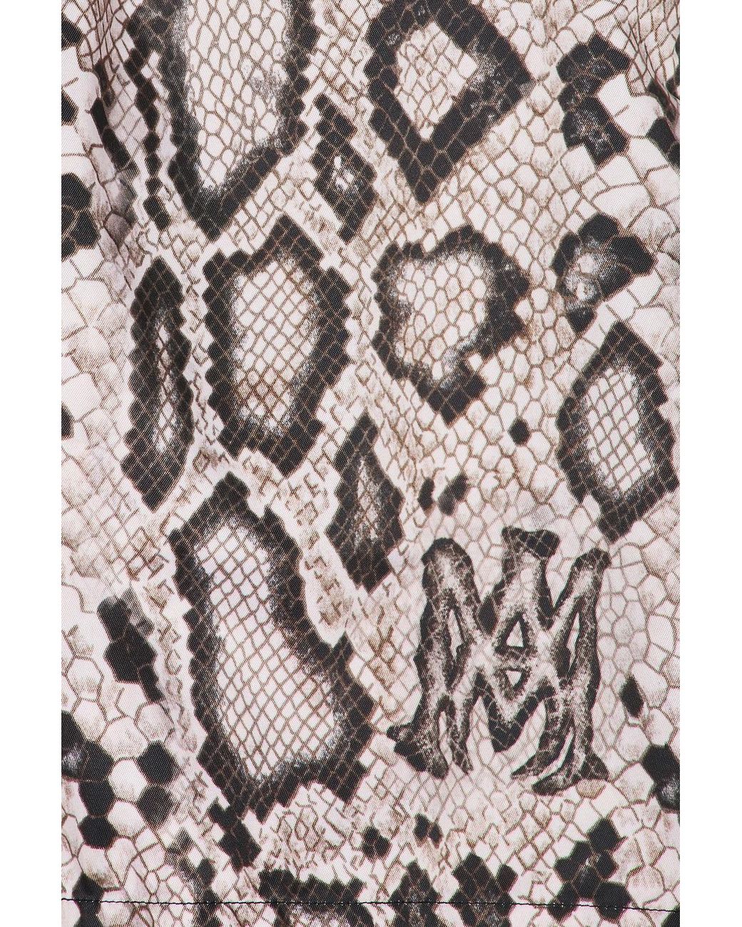 Amiri White Snake Swim Trunk for men