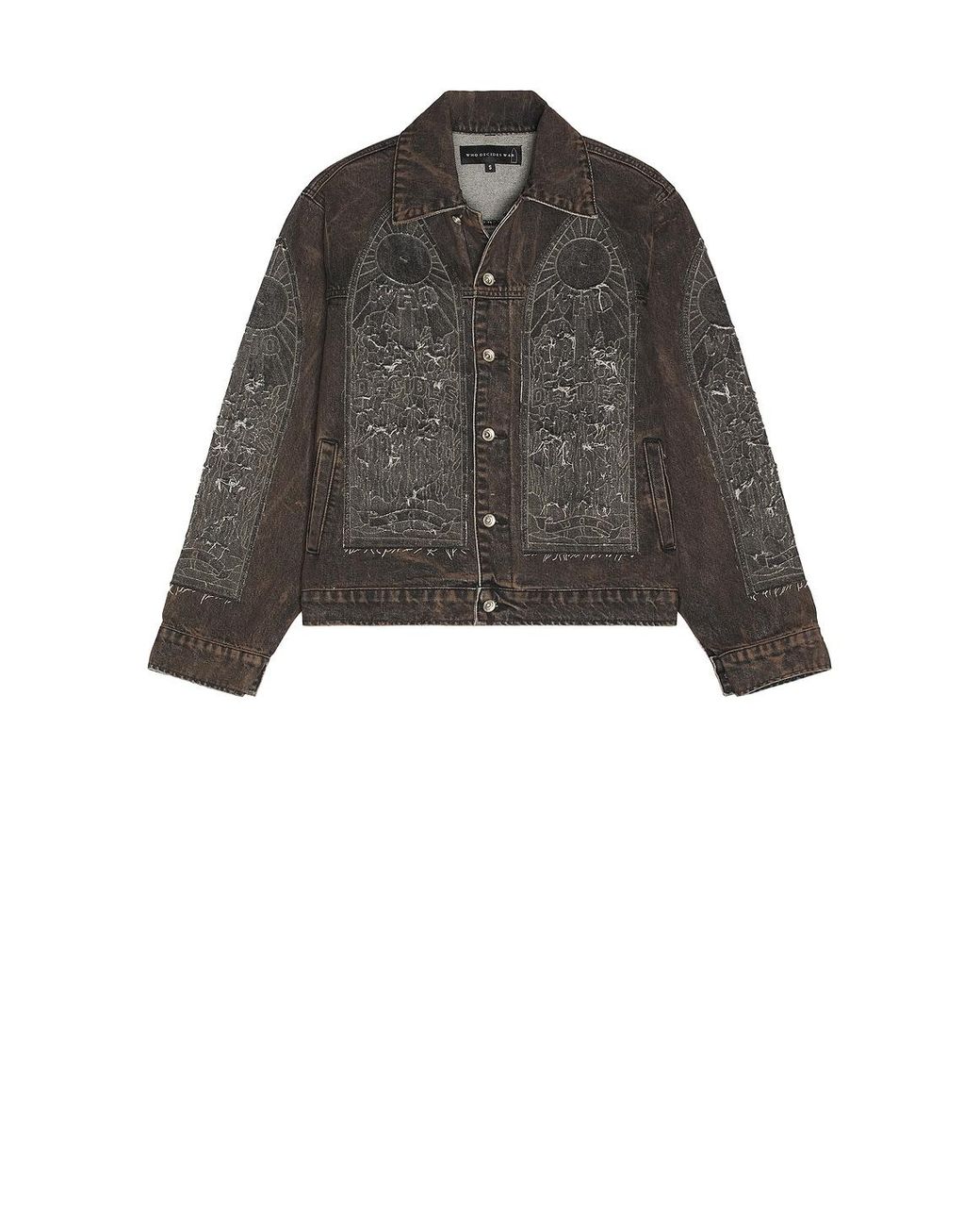 Who Decides War Black Mechanic Trucker Jacket for men