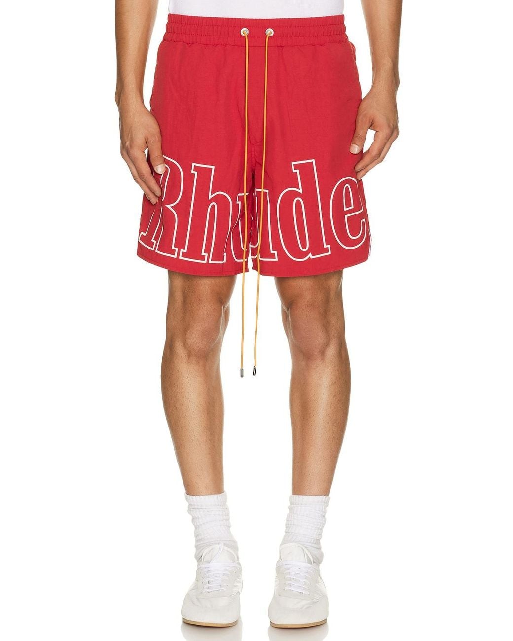 Rhude Red Logo Track Short for men
