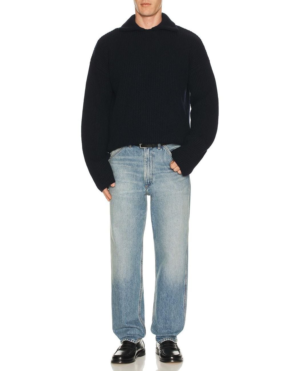 A.P.C. Black Pull Long Sleeve Polo for men