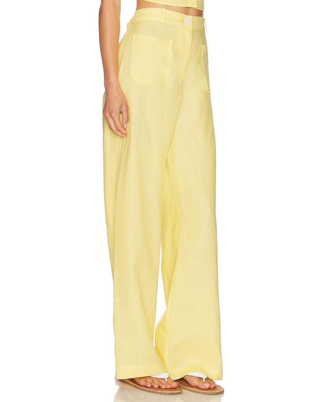 Matthew Bruch Yellow Barrel Button Pocket Pant