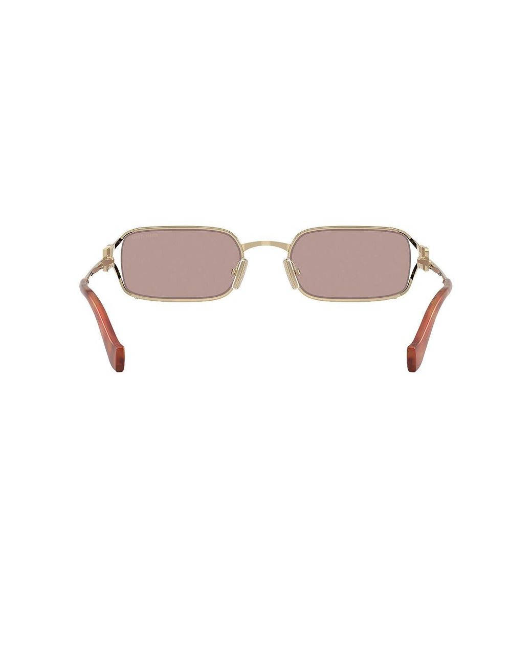 Miu Miu Pink Rectangular Sunglasses