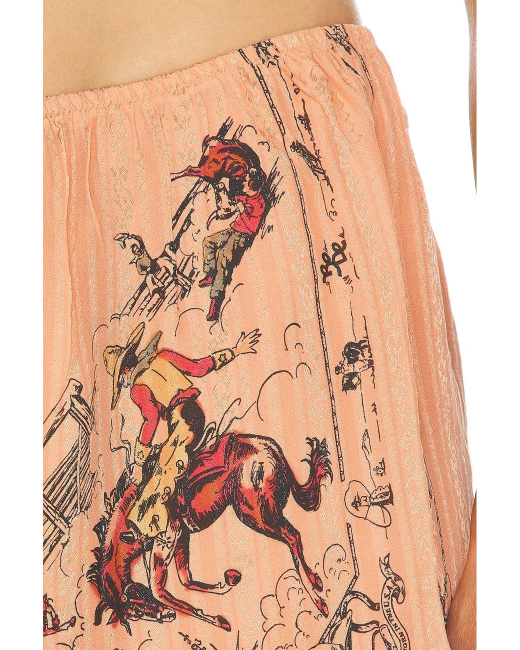 Bode Orange Bronco Buster Short