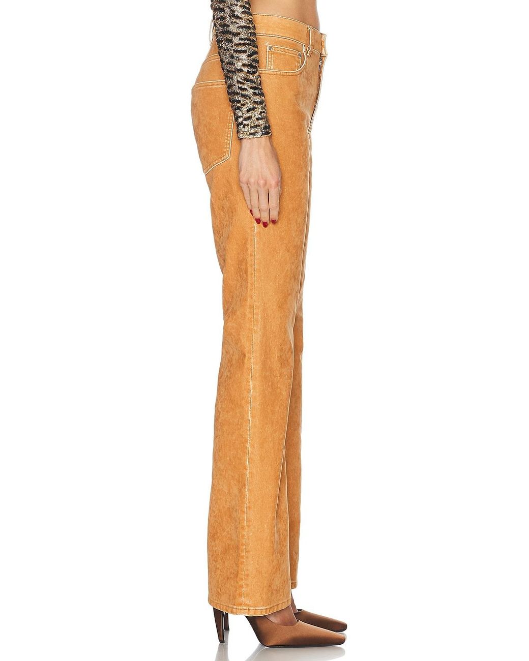 Rabanne Orange Straight Leg Jeans