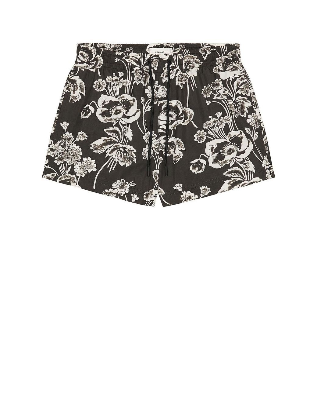 Commas Black Painted Peonies Short Swim Short for men