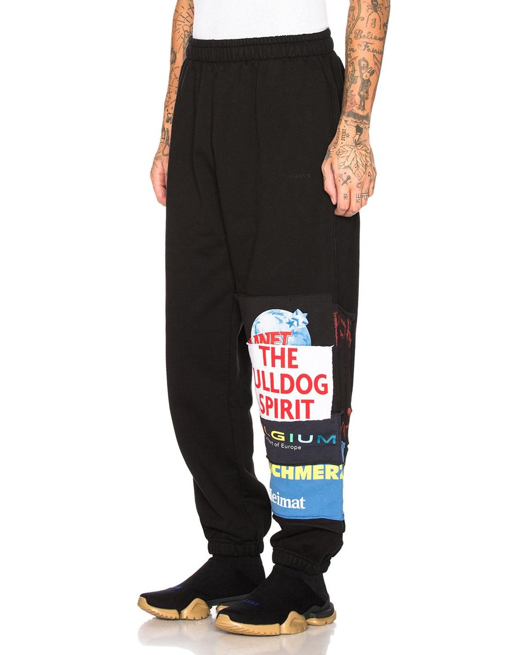 Vetements Patchwork Sweatpants in Black for Men | Lyst