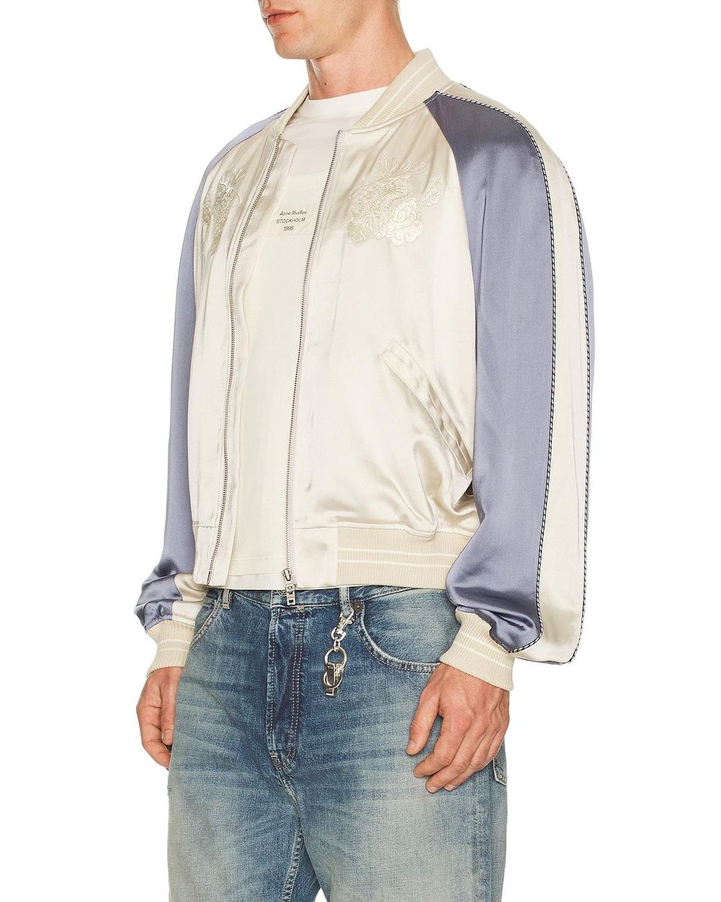 Acne Blue Oskol Dragon Jacket for men