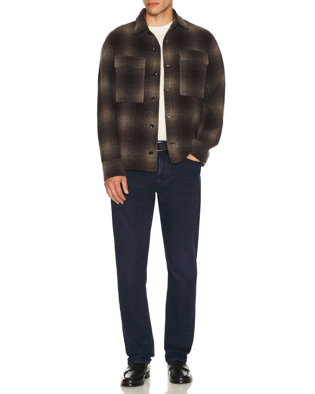 Rag & Bone Black Austin Wool Shirt Jacket for men