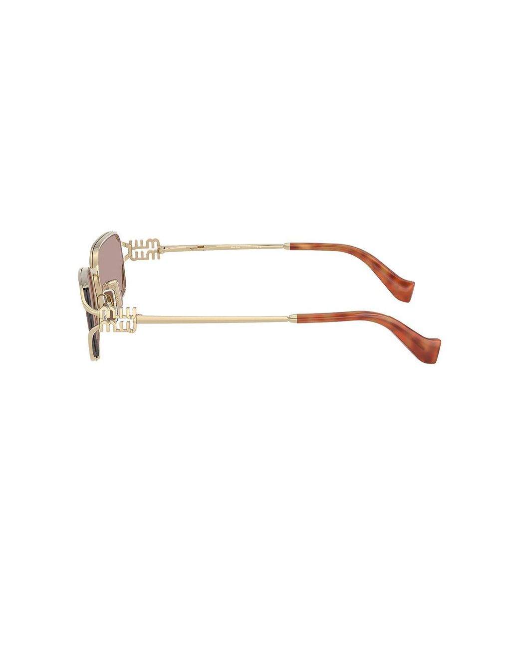 Miu Miu Pink Rectangular Sunglasses