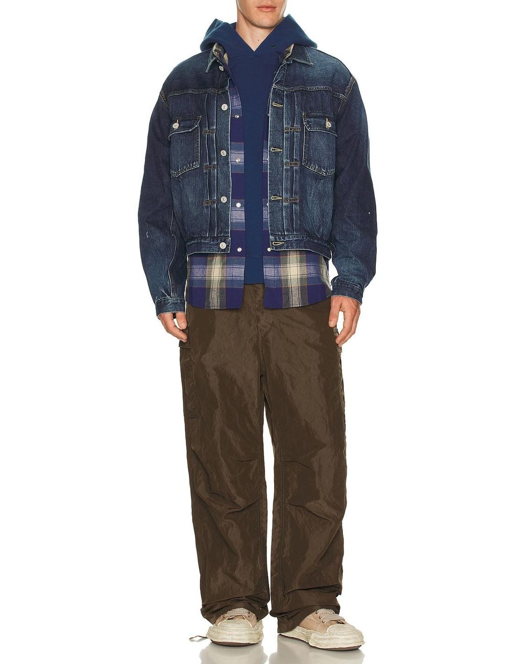 Visvim Blue Jumbo Sb Hoodie for men