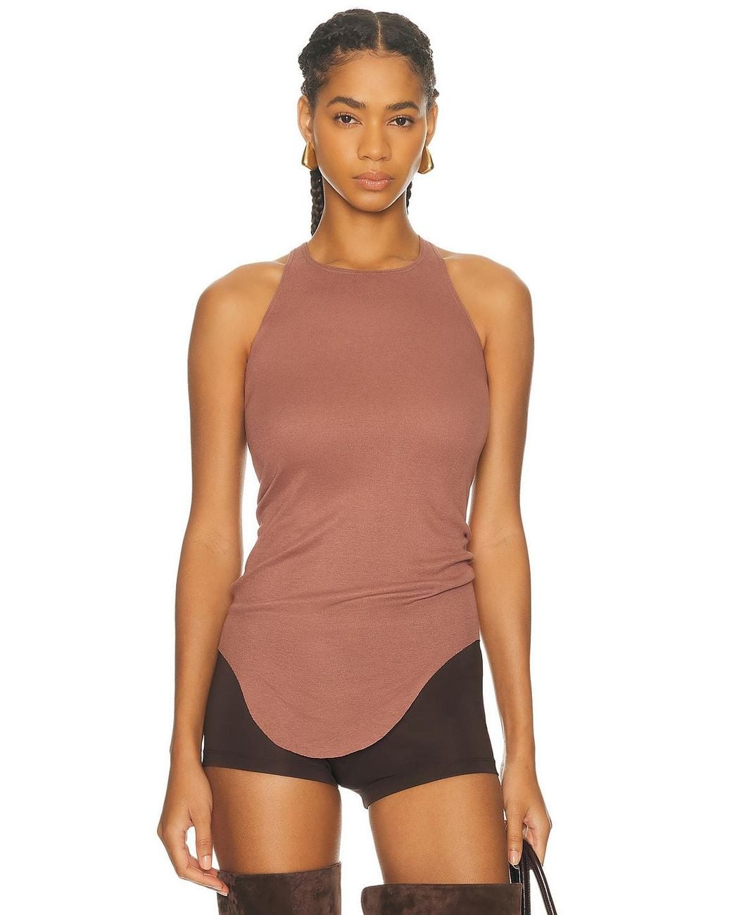 Rick Owens Purple Basic Tank Top