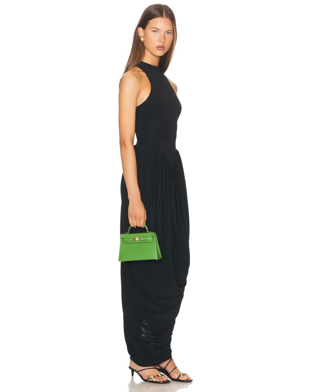 Helsa The Duchess Jersey Dress in Black | Lyst