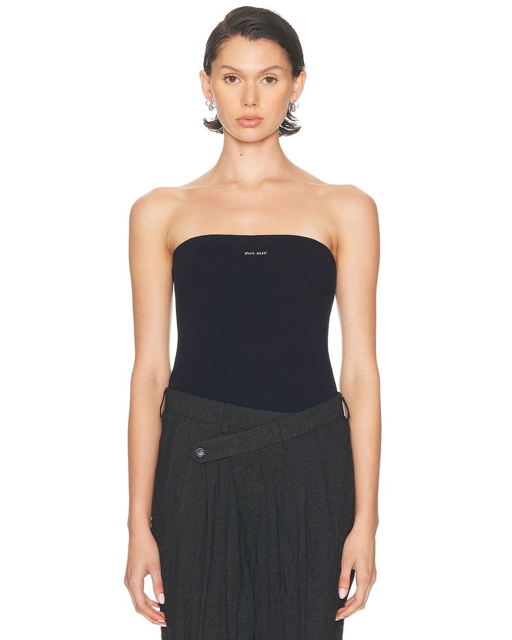 Miu Miu Tube Top in Blue | Lyst