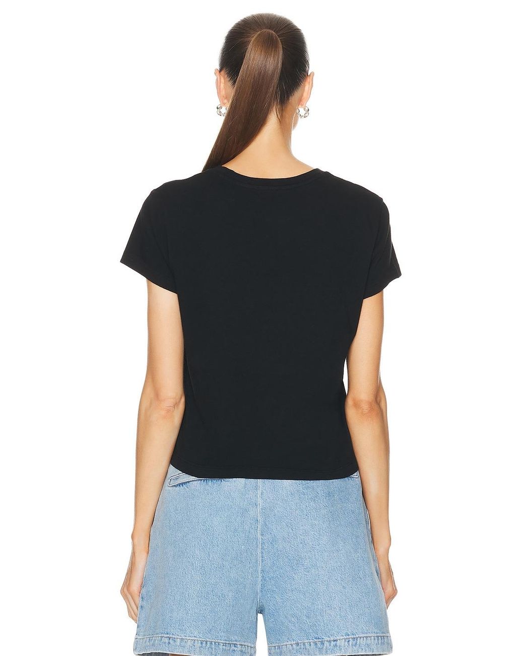Agolde Black Adine Shrunken Tee