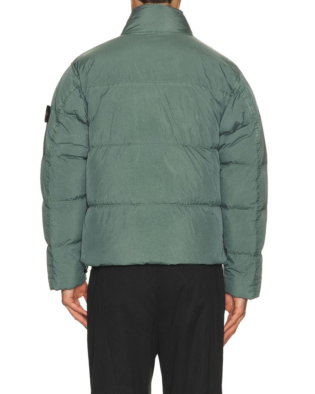 Stone Island Green Down Bomber for men