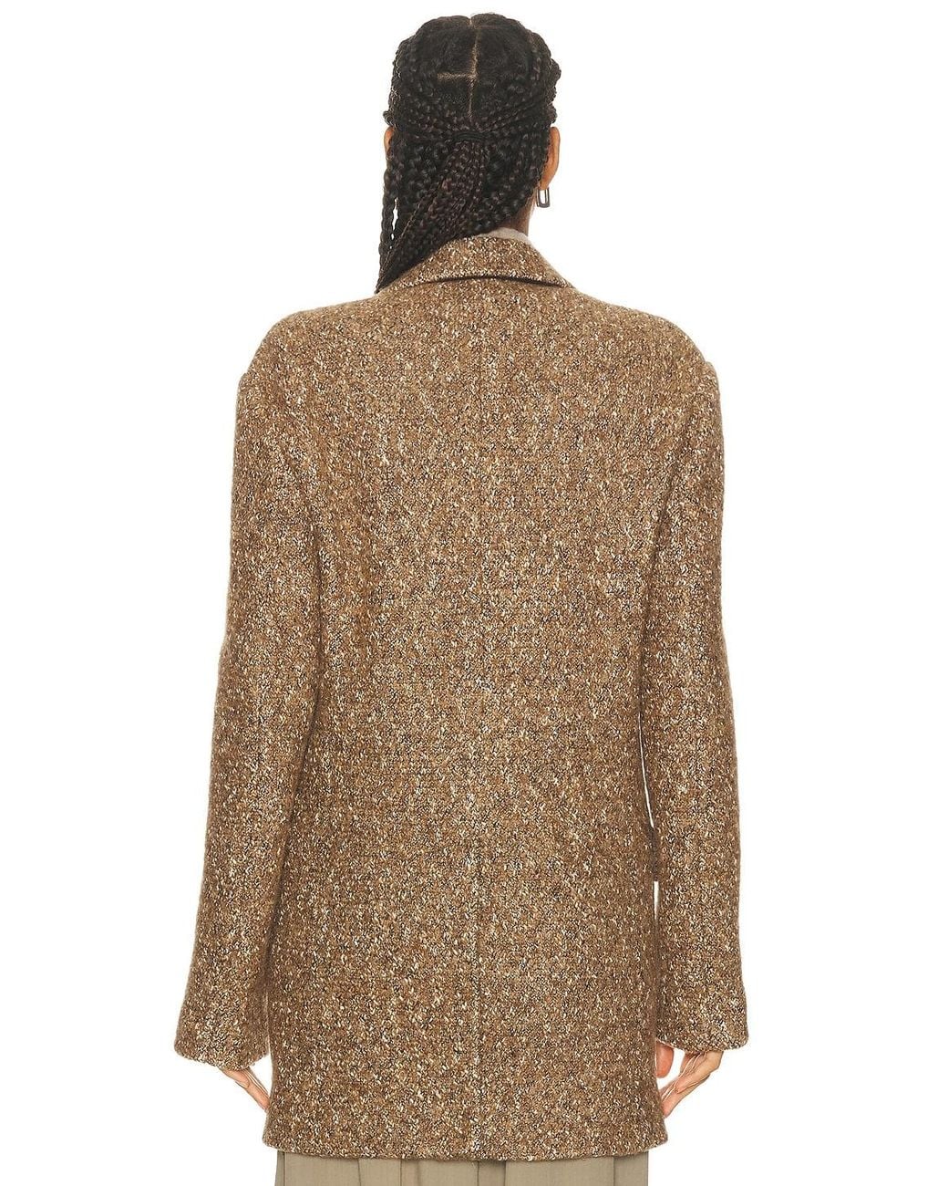 R13 Brown Oversized Ragged Blazer