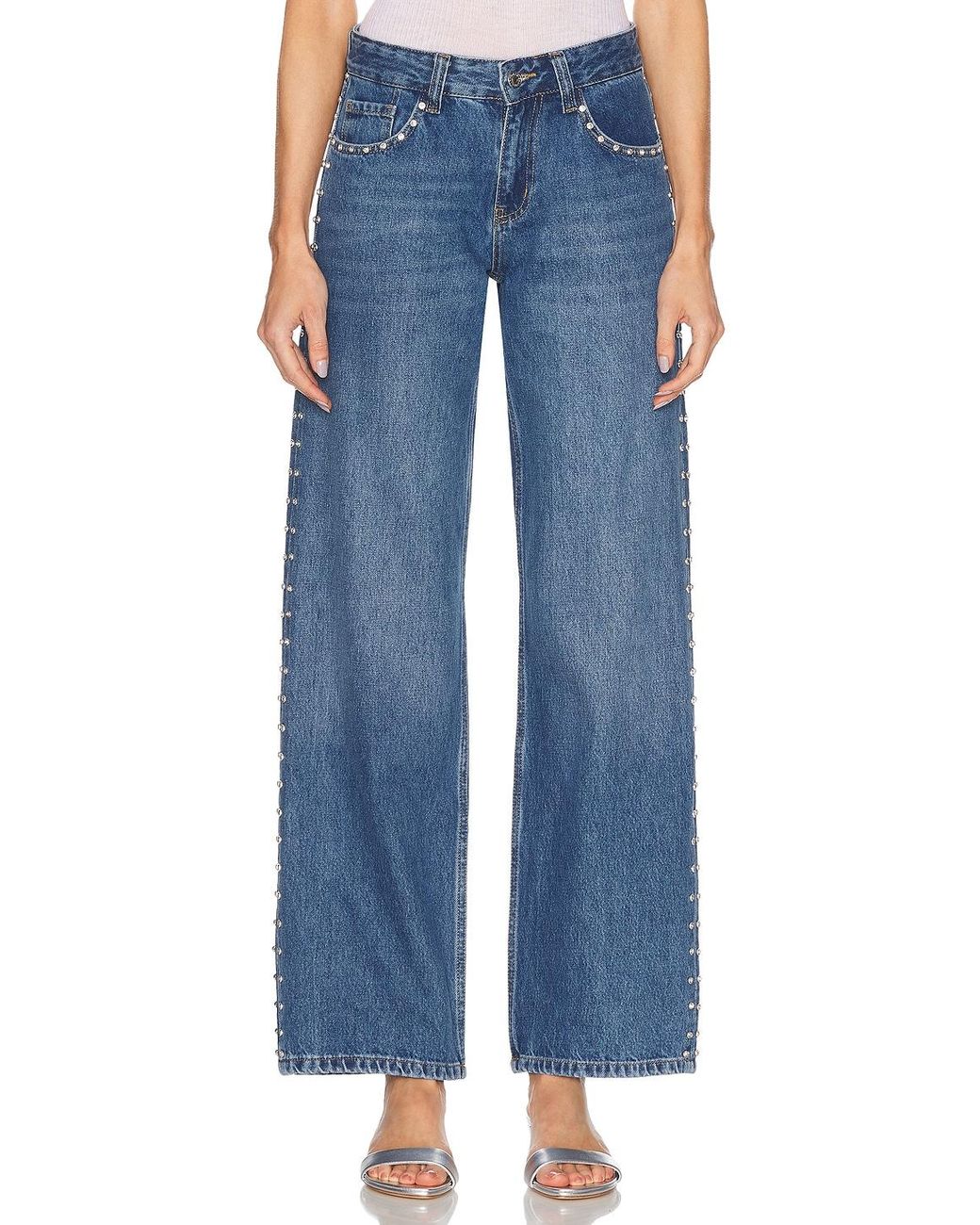 Sandy Liang Blue Updo Straight Leg Jeans