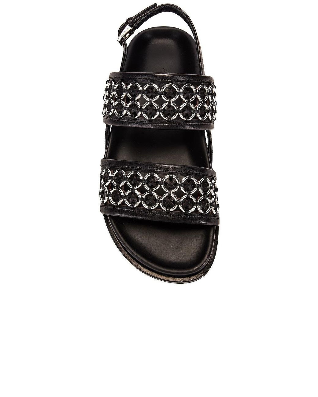 Alaïa Black Eyelet Slingback Sandals