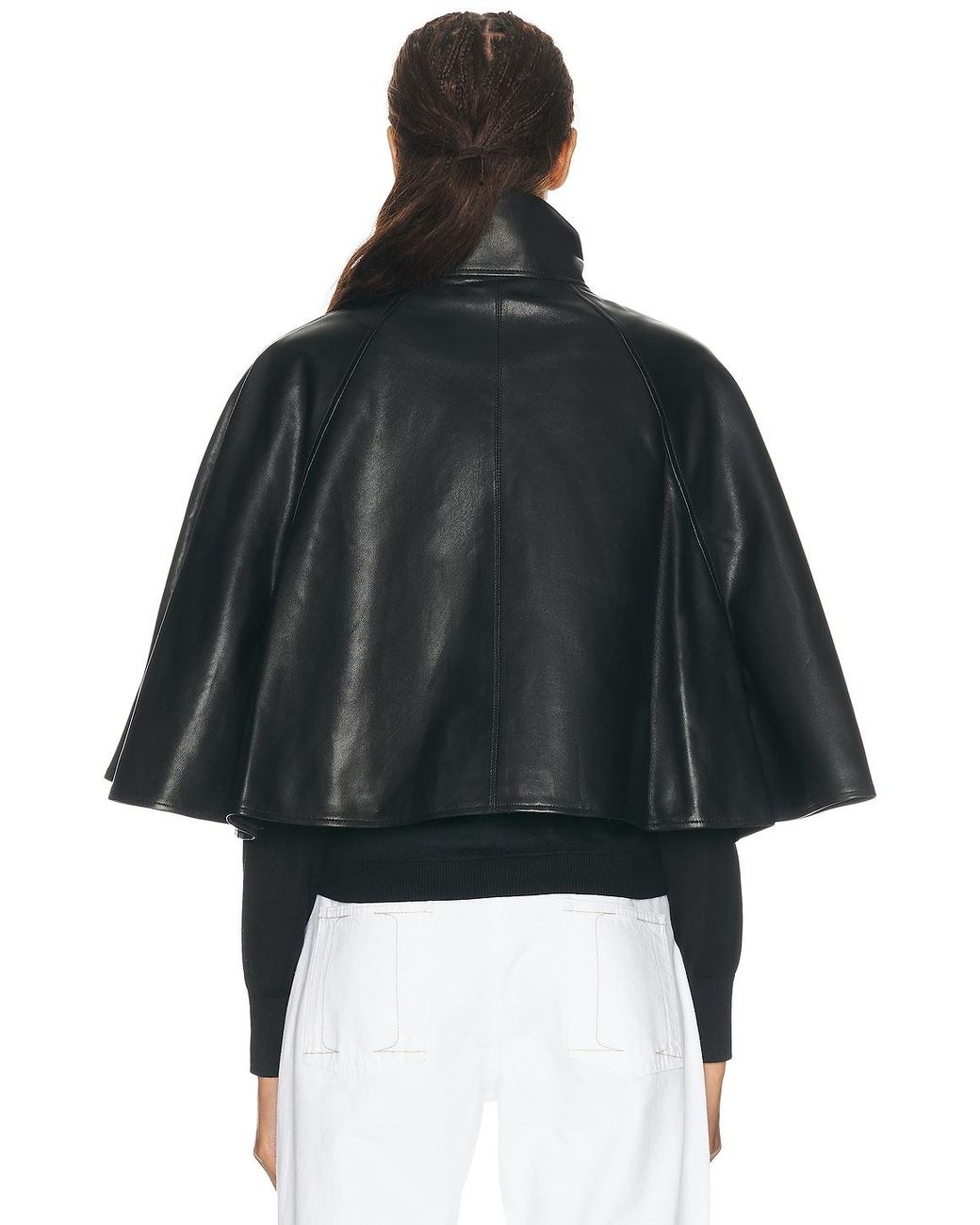 Jonathan Simkhai Black Orvik Cape Jacket