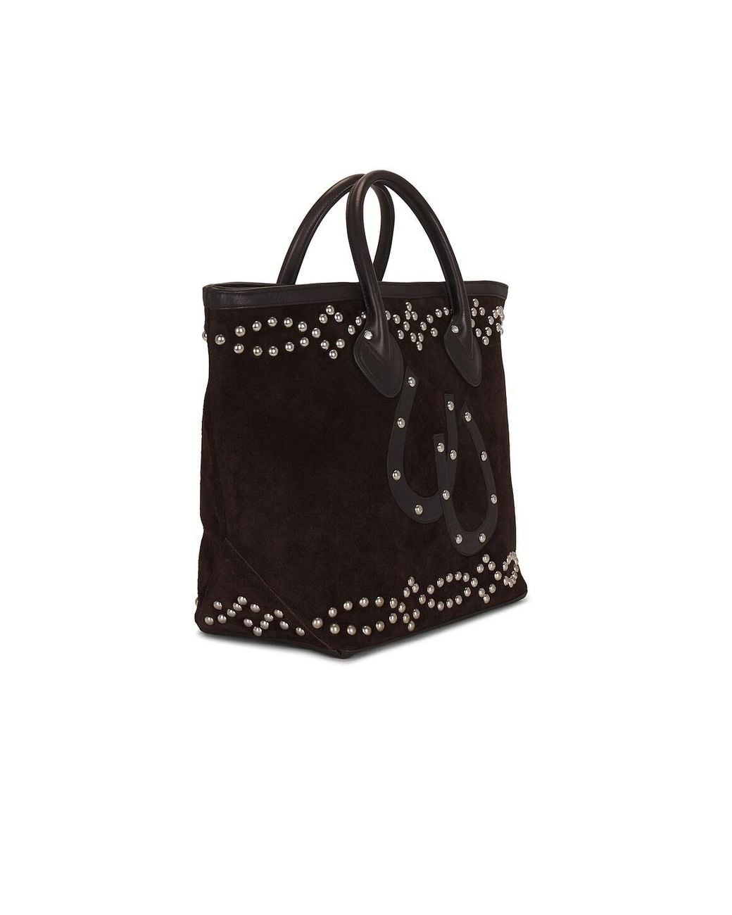 Bode Black Studded Horseshoe Tote