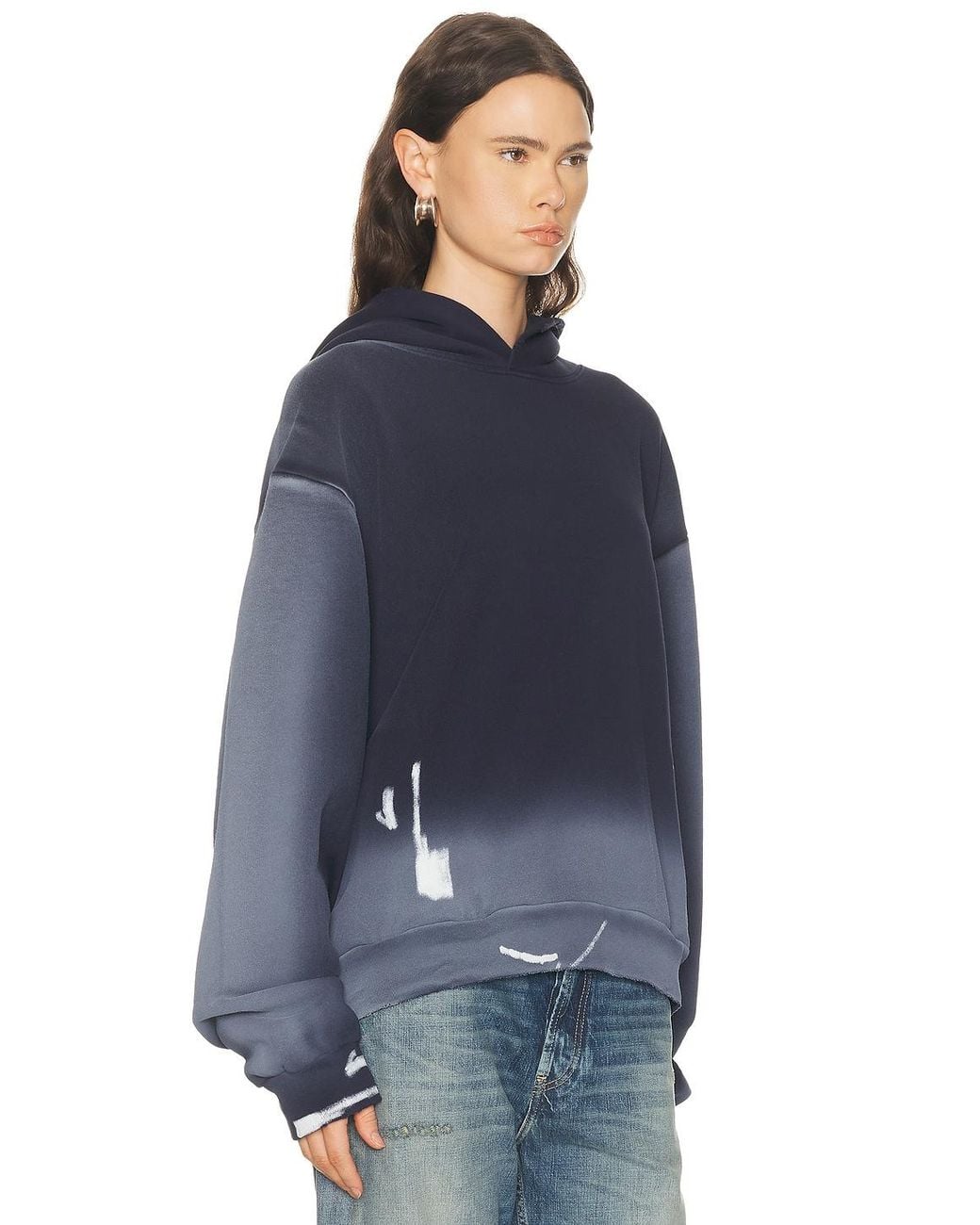 Acne Blue Bow Sweatshirt