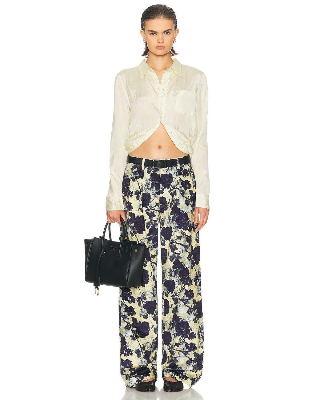 R13 Multicolor Double Pleat Trouser
