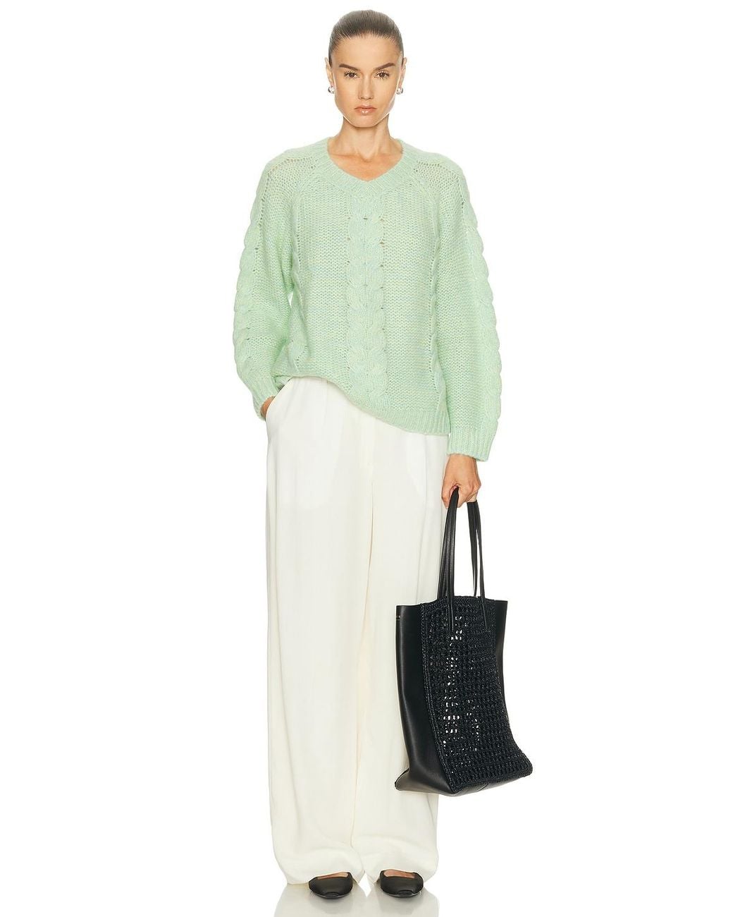 Bode Green Eiderdown Sweater