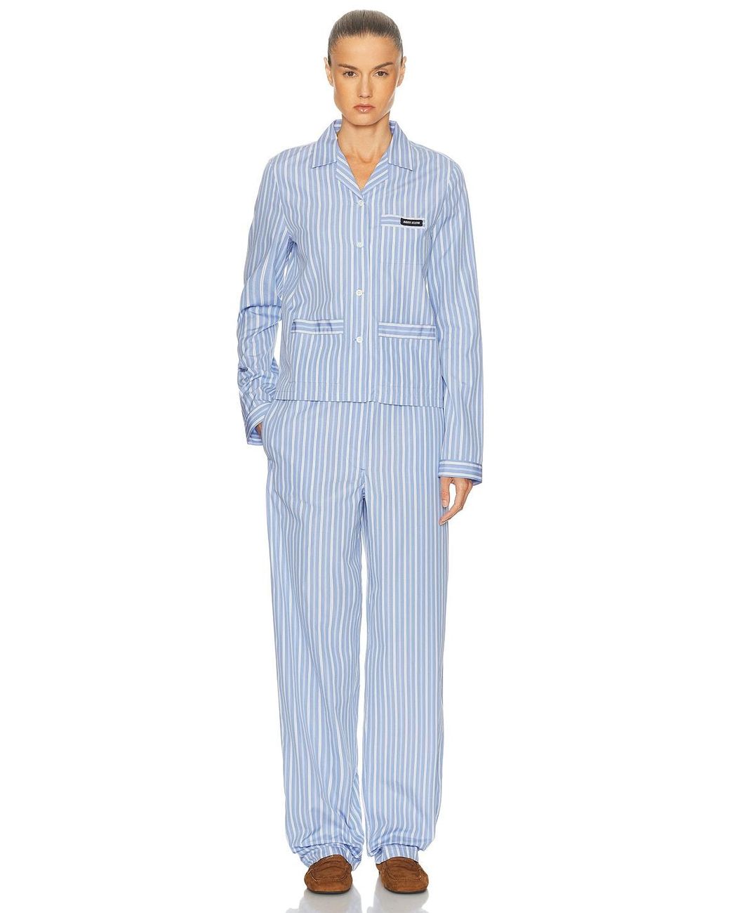 Miu Miu Blue Button Up Top