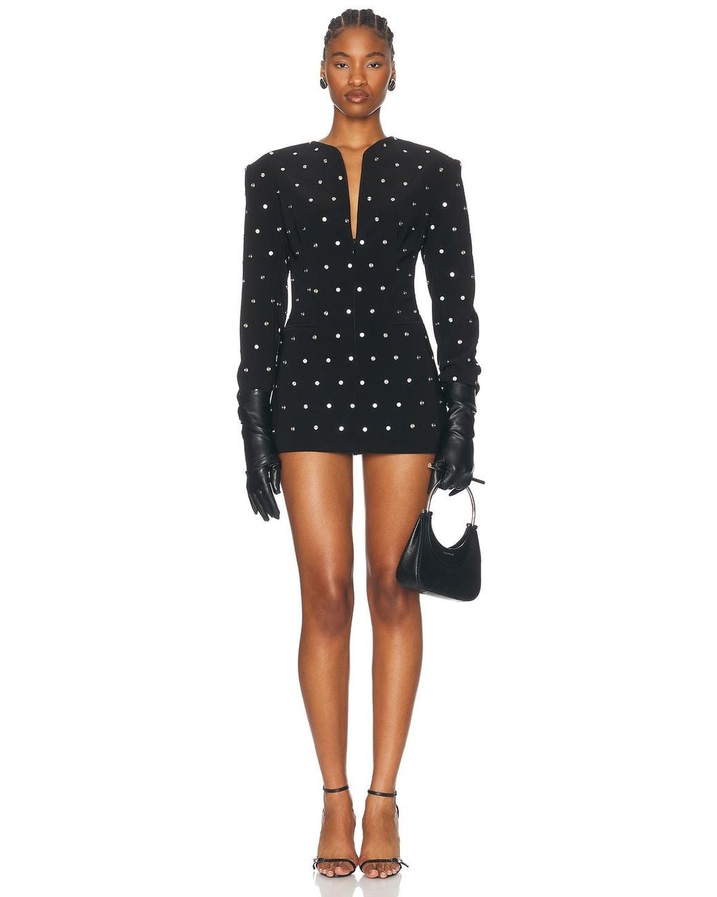 Norma Kamali Black Short Gloves