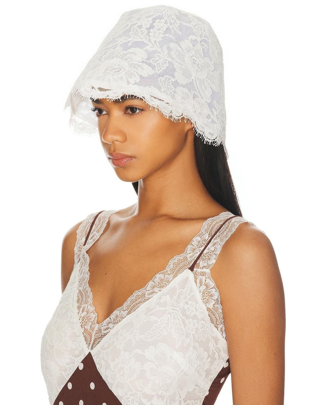 ROWEN ROSE White Cloche Hat