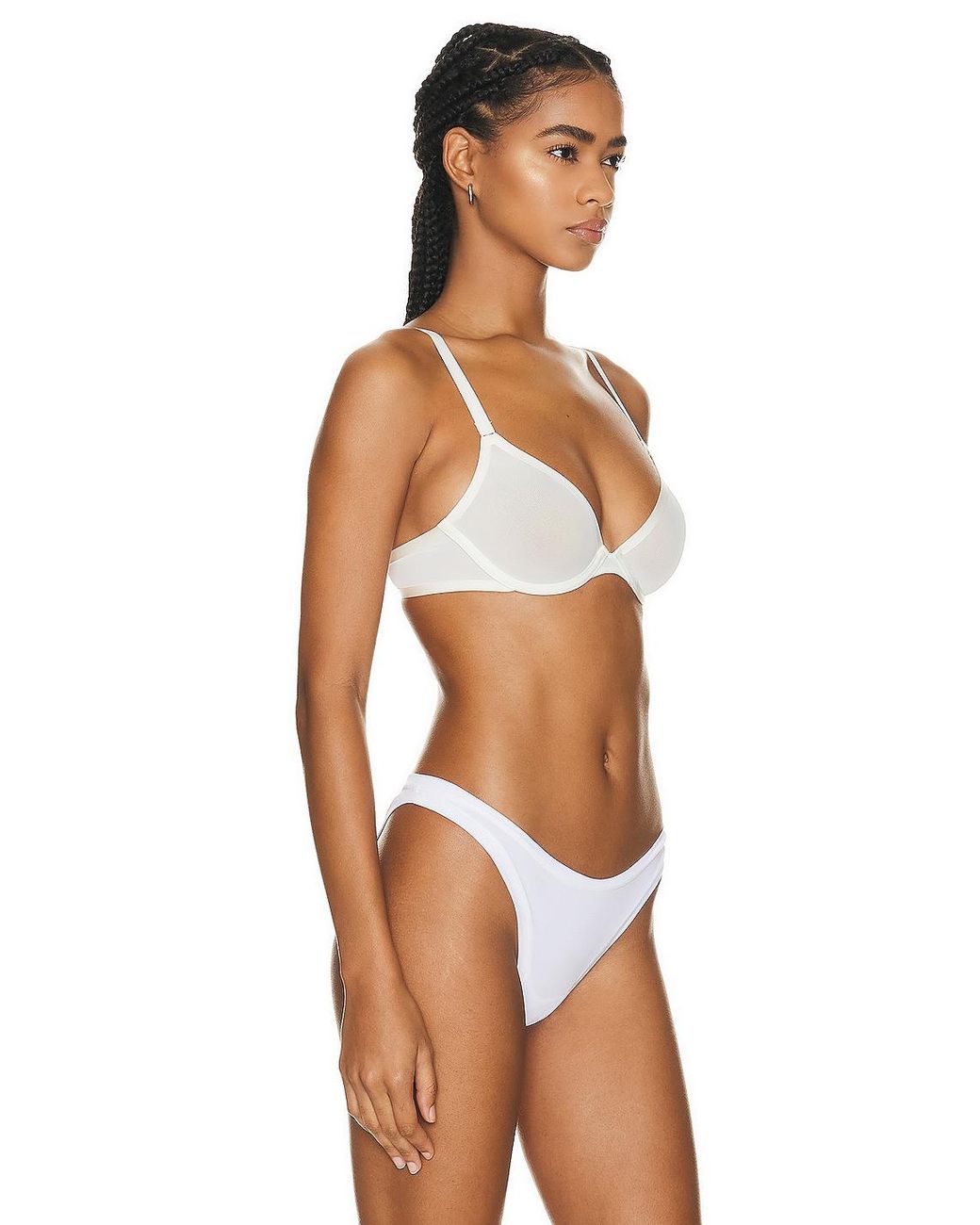 CUUP Multicolor Mesh Plunge Bra