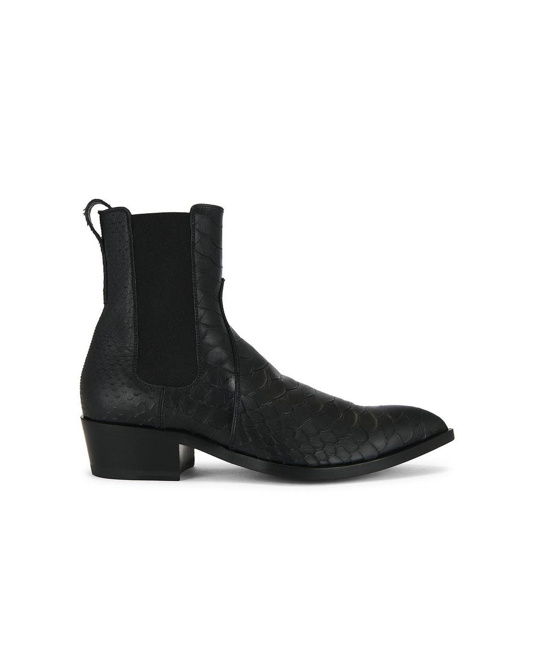 Tom Ford Matt Printed Python Chelsea Boot in Black for Men | Lyst